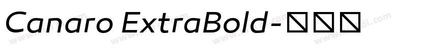 Canaro ExtraBold字体转换